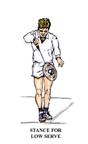 Stance for Low Serve